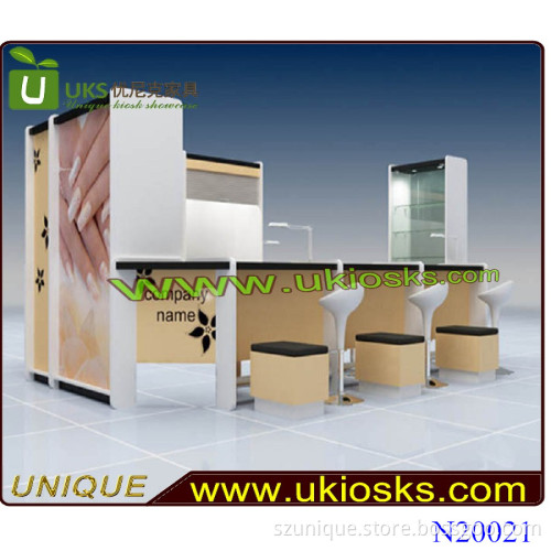Eye Catching Customized Pedicure Nail Kiosks, Mall Nail Kiosk, Shopping Mall Nail Kiosk Design with CE
